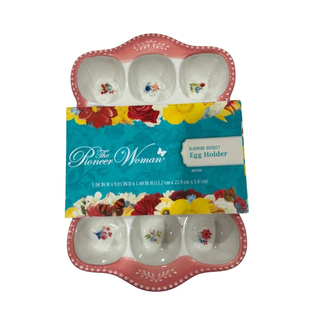 The Pioneer Woman Ceramic Blooming Bouquet Stoneware Egg Holder